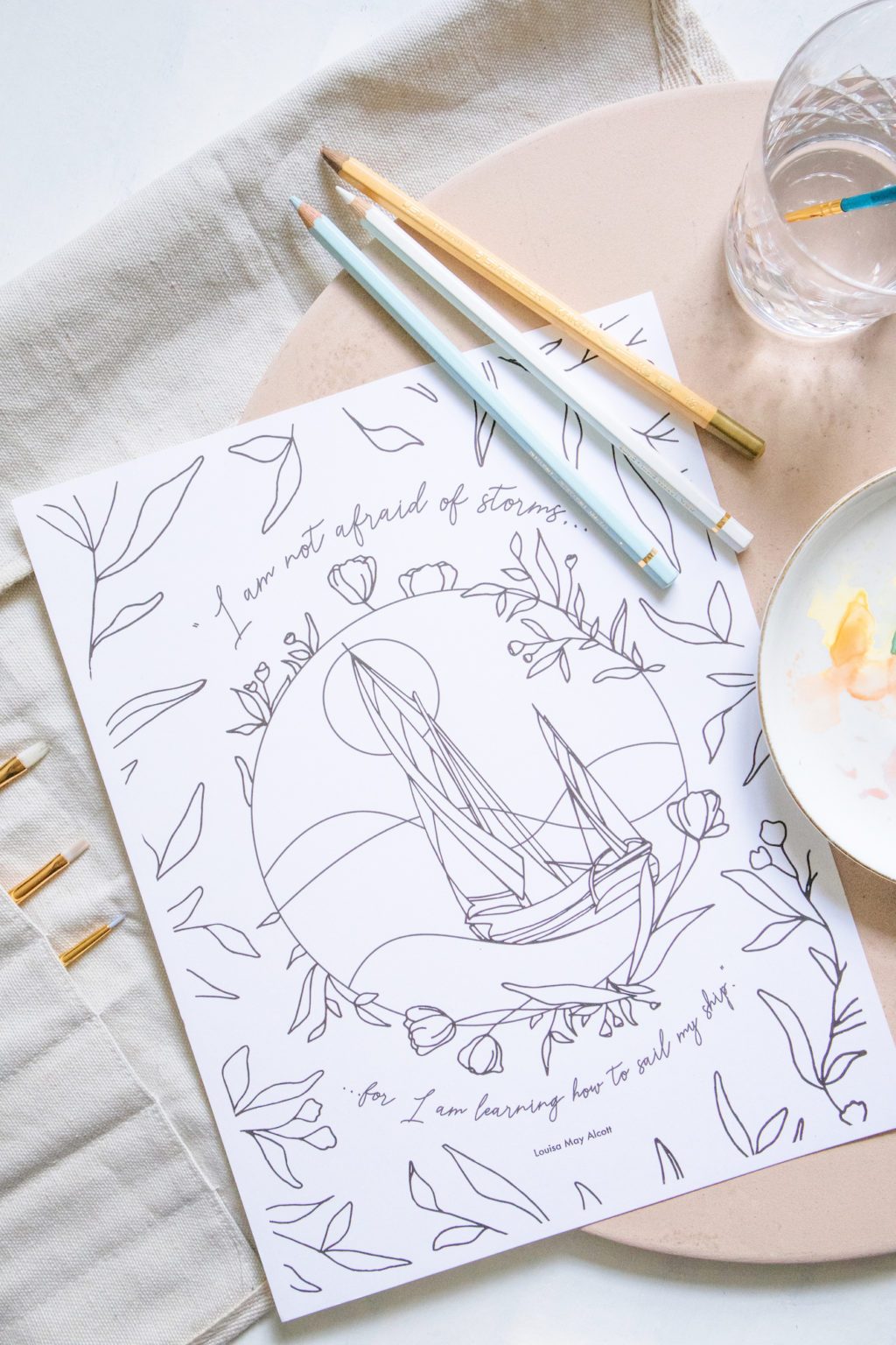 Free Little Women Coloring Page - Gilded Stork