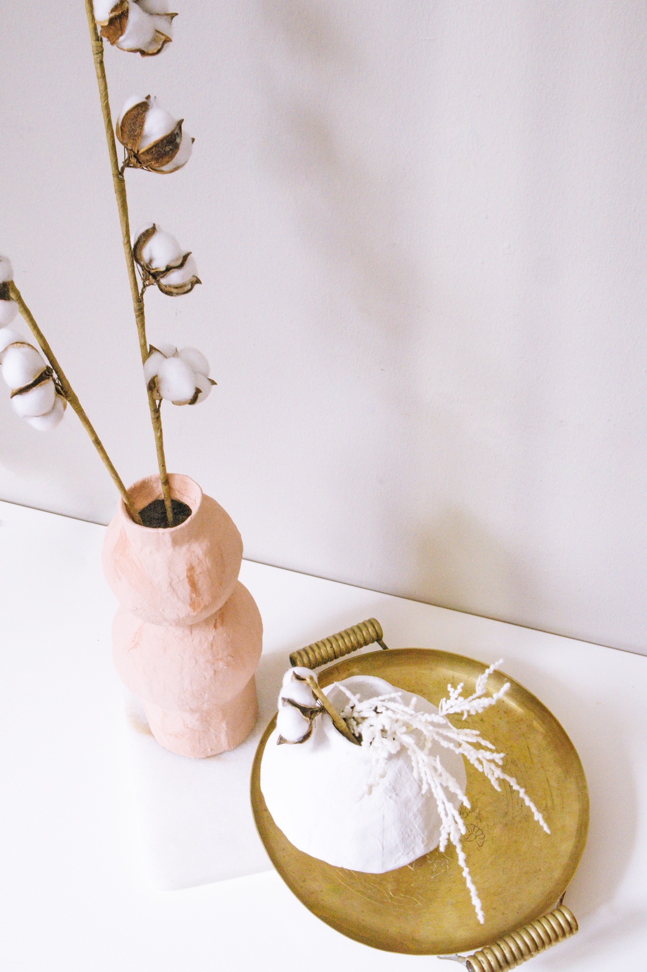 DIY Modern Paper mache vases