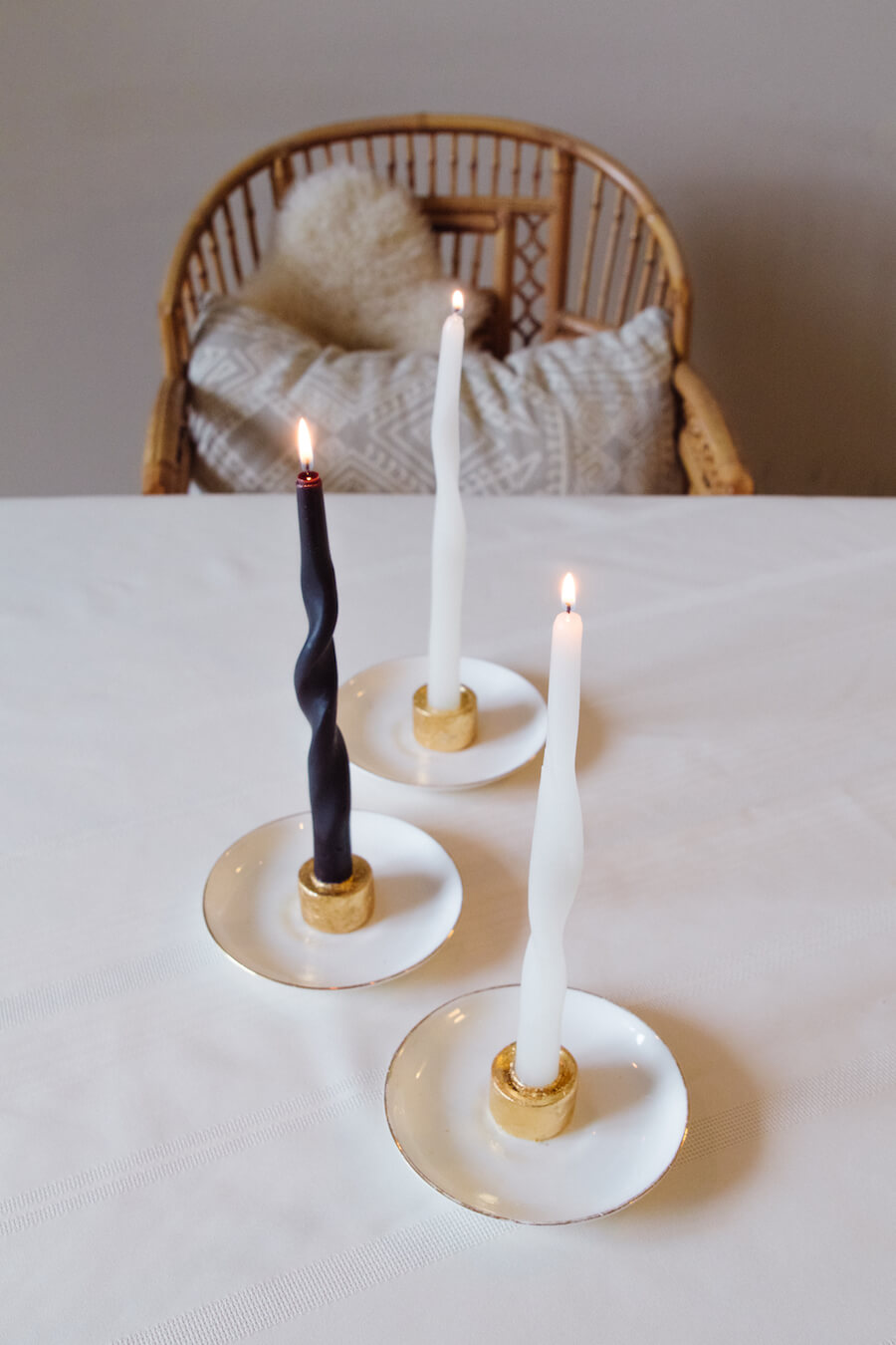 DIY Twisted Candles, Modern diy decor for Valentine's day