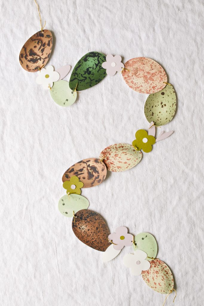 Printable Easter Egg Garland DIY - Gilded Stork