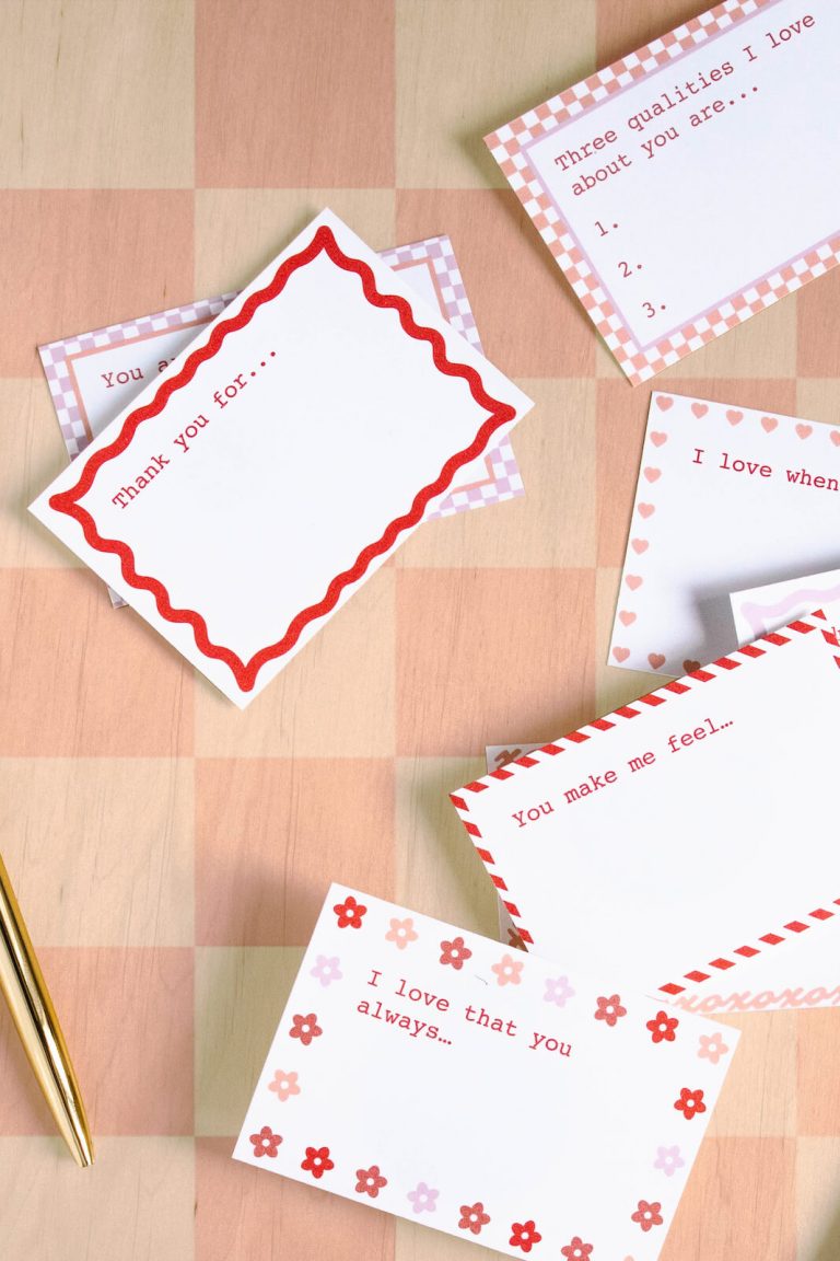 14 Days of Free Printable Valentines Cards - Gilded Stork