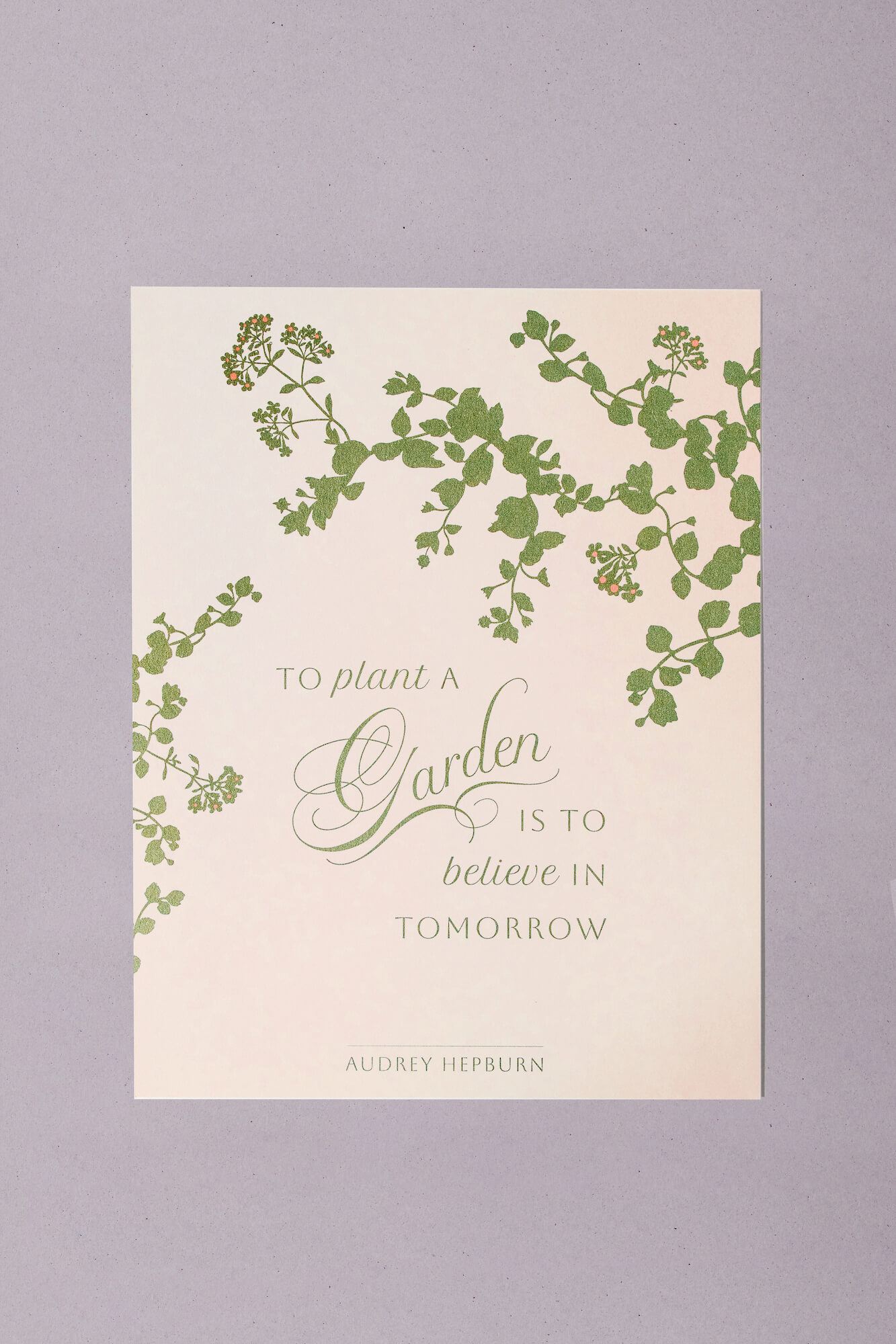 Audrey Hepburn quote designed with free Springtime fonts from Google fonts.