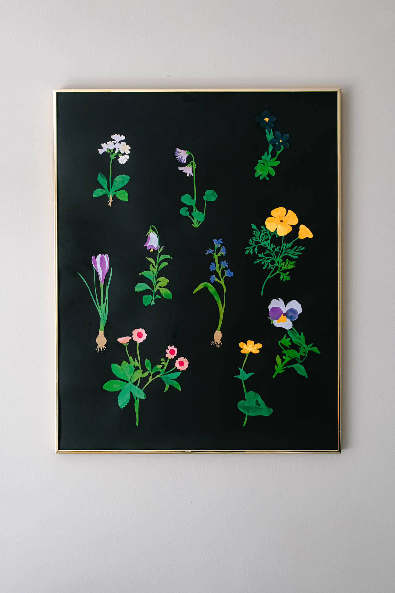DIY Botanical Poster made with the free botanical svg bundle