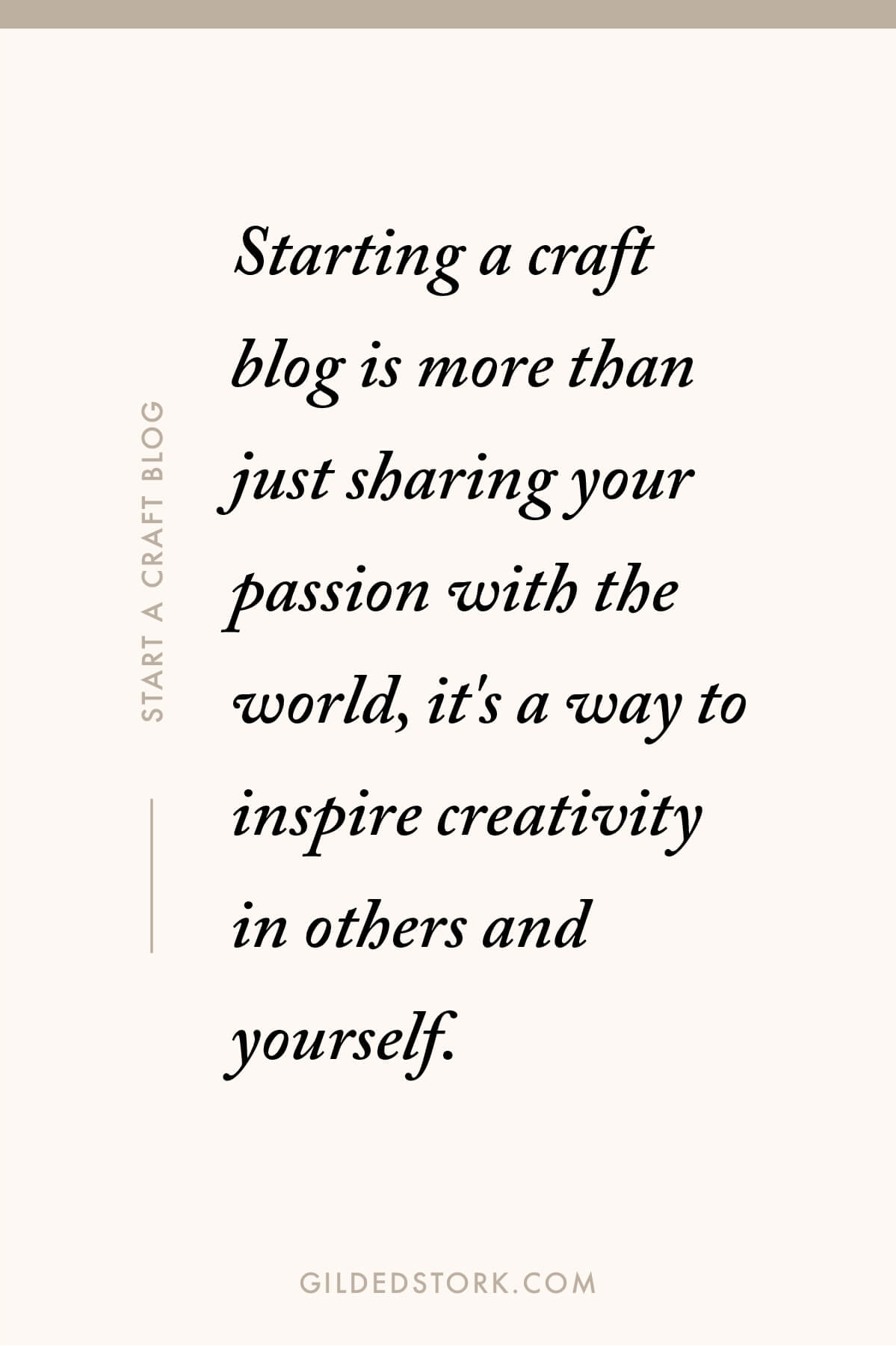 Inspire creativity by starting a craft blog